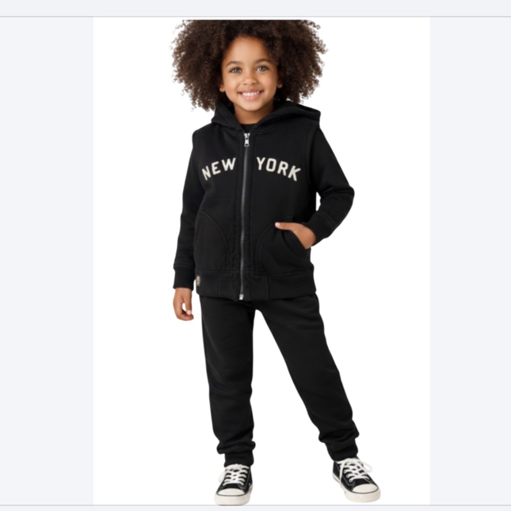 Polo Ralph Lauren Toddler Sleeveless ZipFleece Hoodie Vest, New York Graphic